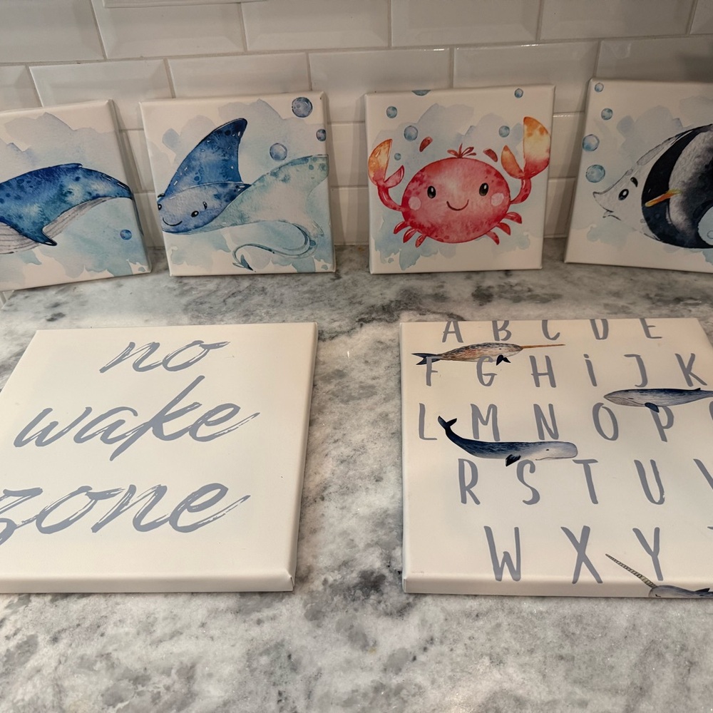 Ocean-Themed Canvas Art Set